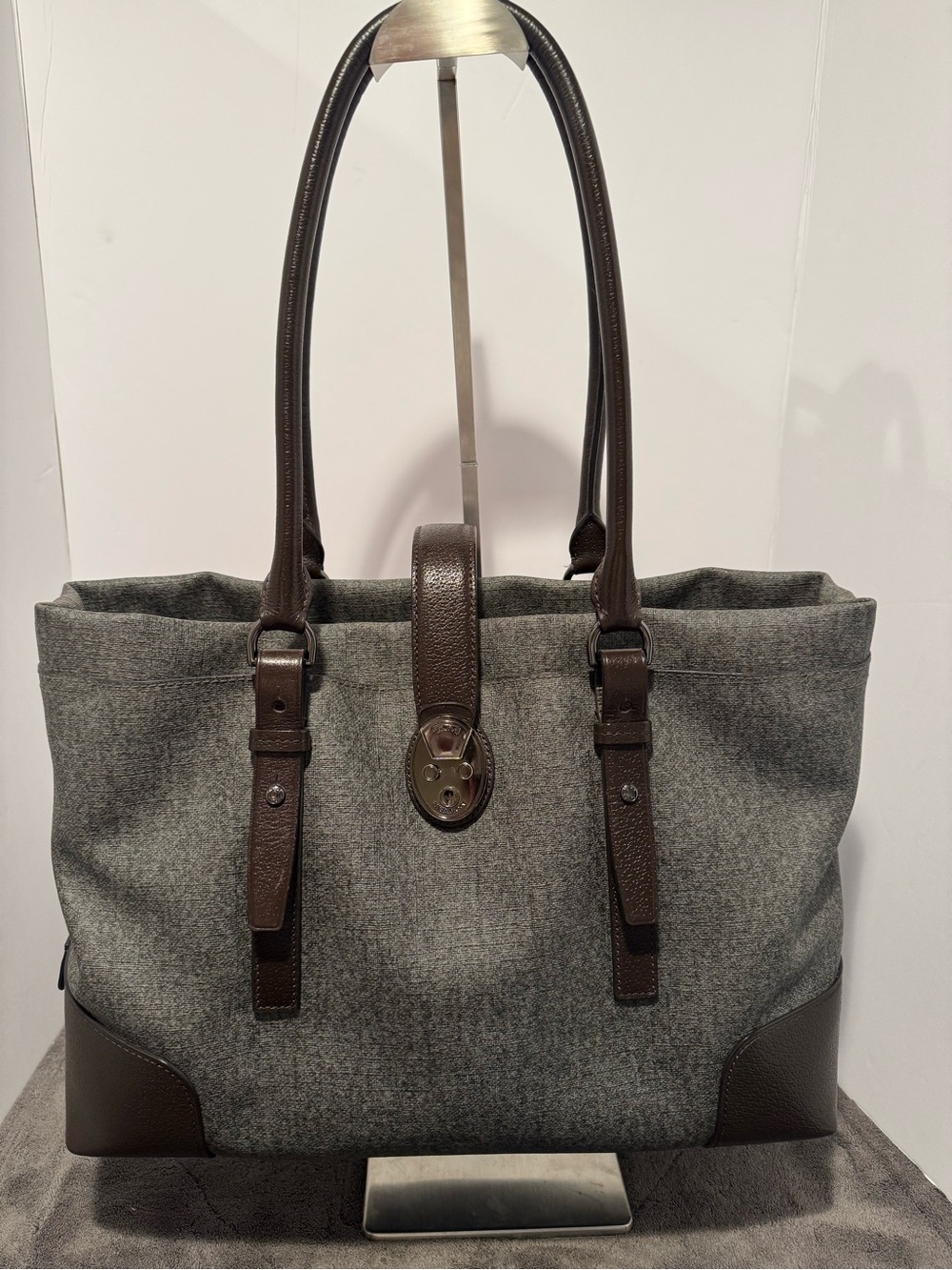 Tumi Lockable Villa Turin Shopper Laptop Travel Bag Tote